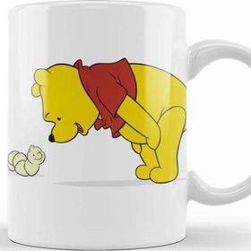 Baskı Dükkanı Winnie Pooh Pooh 2 Beyaz Porselen Kupa Bardak