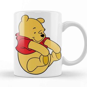 Baskı Dükkanı Winnie The Pooh Beyaz Porselen Kupa Bardak