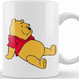Baskı Dükkanı Winnie The Pooh Beyaz Porselen Kupa Bardak