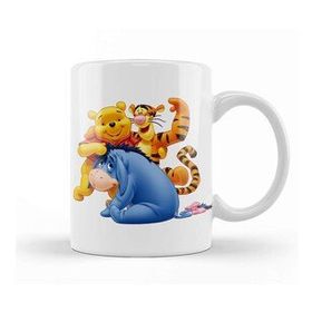 Baskı Dükkanı Winnie The Pooh Eeyore 010 Beyaz Porselen Kupa Bardak