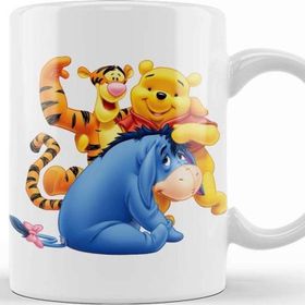 Baskı Dükkanı Winnie The Pooh Eeyore 013 Beyaz Porselen Kupa Bardak