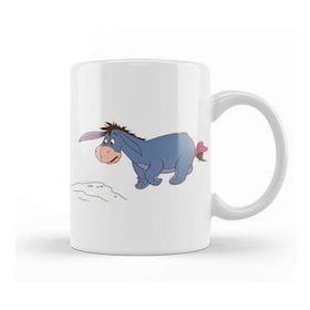 Baskı Dükkanı Winnie The Pooh Eeyore 016 Beyaz Porselen Kupa Bardak