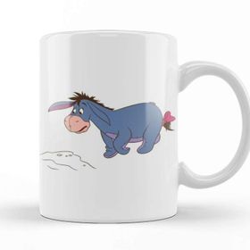 Baskı Dükkanı Winnie The Pooh Eeyore 016 Beyaz Porselen Kupa Bardak