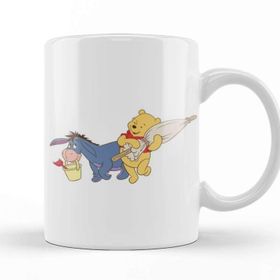 Baskı Dükkanı Winnie The Pooh Eeyore 05 Beyaz Porselen Kupa Bardak