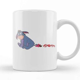 Baskı Dükkanı Winnie The Pooh Eeyore Beyaz Porselen Kupa Bardak