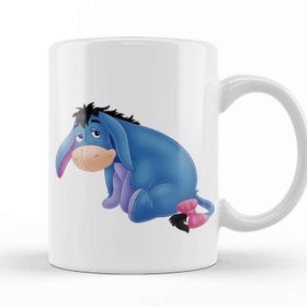 Baskı Dükkanı Winnie The Pooh Eeyore Beyaz Porselen Kupa Bardak