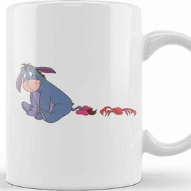 Baskı Dükkanı Winnie The Pooh Eeyore Beyaz Porselen Kupa Bardak