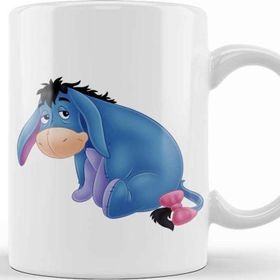Baskı Dükkanı Winnie The Pooh Eeyore Beyaz Porselen Kupa Bardak