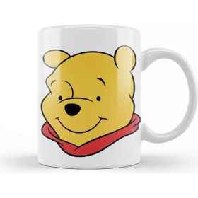 Baskı Dükkanı Winnie The Pooh Head Beyaz Porselen Kupa Bardak