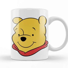 Baskı Dükkanı Winnie The Pooh Head Beyaz Porselen Kupa Bardak