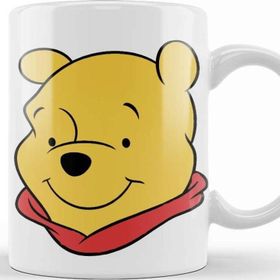 Baskı Dükkanı Winnie The Pooh Head Beyaz Porselen Kupa Bardak
