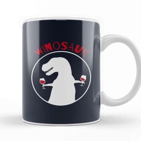 Baskı Dükkanı Winosaur Beyaz Porselen Kupa Bardak