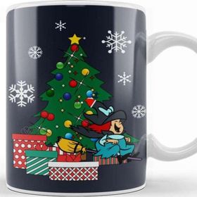 Baskı Dükkanı Winsome Witch Around The Christmas Tree Beyaz Porselen Kupa Bardak