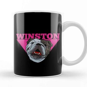 Baskı Dükkanı Winston Bulldog Smith Beyaz Porselen Kupa Bardak