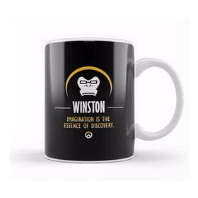 Baskı Dükkanı Winston Imagination Is The Essence Of Discovery Overwatch Beyaz Porselen Kupa Bardak