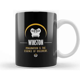Baskı Dükkanı Winston Imagination Is The Essence Of Discovery Overwatch Beyaz Porselen Kupa Bardak