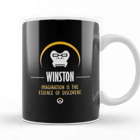 Baskı Dükkanı Winston Imagination Is The Essence Of Discovery Overwatch Beyaz Porselen Kupa Bardak