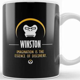 Baskı Dükkanı Winston Imagination Is The Essence Of Discovery Overwatch Beyaz Porselen Kupa Bardak