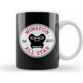 Baskı Dükkanı Winston Overwatch All Star Converse Beyaz Porselen Kupa Bardak