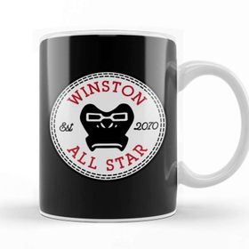 Baskı Dükkanı Winston Overwatch All Star Converse Beyaz Porselen Kupa Bardak