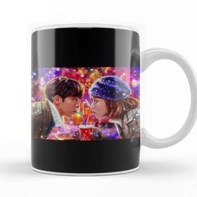 Baskı Dükkanı Winter Love Story Porselen Beyaz Kupa Bardak
