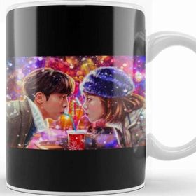Baskı Dükkanı Winter Love Story Porselen Beyaz Kupa Bardak