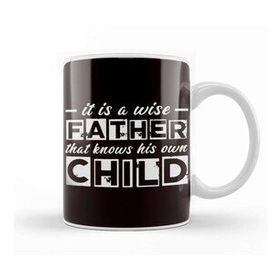 Baskı Dükkanı Wise Father Knows His Own Child Papa Dad Daddy Stepdad Poppa Beyaz Porselen Kupa Bardak
