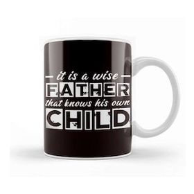 Baskı Dükkanı Wise Father Knows His Own Child Papa Dad Daddy Stepdad Poppa Beyaz Porselen Kupa Bardak