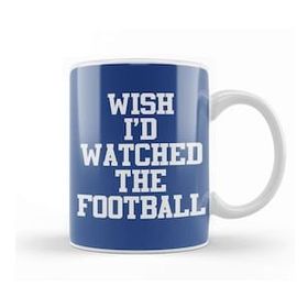 Baskı Dükkanı Wish I&#039;d Watched The Football Beyaz Porselen Kupa Bardak