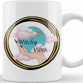 Baskı Dükkanı Witchy Vibes Beyaz Porselen Kupa Bardak