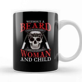 Baskı Dükkanı Without A Beard You're The Same As Everyone Else Porselen Beyaz Kupa Bardak