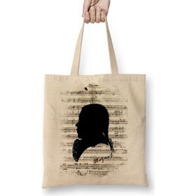 Baskı Dükkanı Wolfgang Amadeus Mozart Piyano Müzik Notaları Bez Çanta