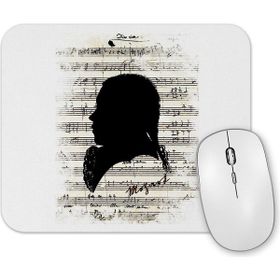 Baskı Dükkanı Wolfgang Amadeus Mozart Piyano Müzik Notaları Mouse Pad