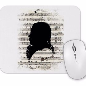 Baskı Dükkanı Wolfgang Amadeus Mozart Piyano Müzik Notaları Mouse Pad