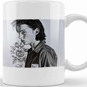 Baskı Dükkanı Wolfhard And Roses Beyaz Porselen Kupa Bardak