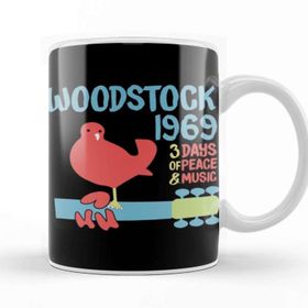 Baskı Dükkanı Woodstock 50TH Anniversary 1969 2020 Woodstock Woodstock 1969 Peace Love Bird Kupa