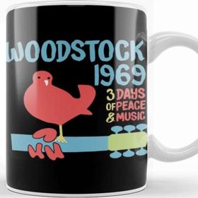 Baskı Dükkanı Woodstock 50TH Anniversary 1969 2020 Woodstock Woodstock 1969 Peace Love Bird Kupa