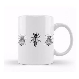 Baskı Dükkanı Worker Bees And Queen Bee Beyaz Porselen Kupa Bardak