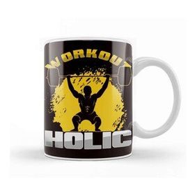 Baskı Dükkanı Workout Fan Gym Bodybuilding Weightlifting Fitness Sports Beyaz Porselen Kupa Bardak