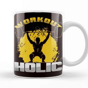 Baskı Dükkanı Workout Fan Gym Bodybuilding Weightlifting Fitness Sports Beyaz Porselen Kupa Bardak