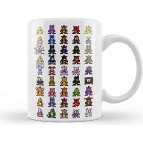Baskı Dükkanı World Of Fnaf 8bit Pixel Art Beyaz Porselen Kupa Bardak