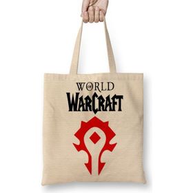 Baskı Dükkanı World of Warcraft Horde Bez Kadın Günlük Çanta