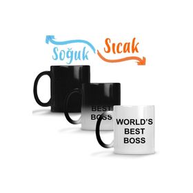 Baskı Dükkanı Worlds Best Boss Sihirli Kupa