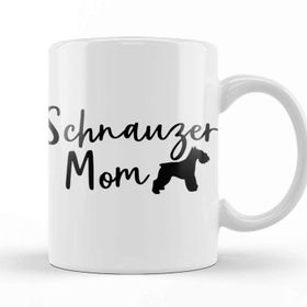 Baskı Dükkanı Worlds Best Schnauzer Mom 01 Beyaz Porselen Kupa Bardak