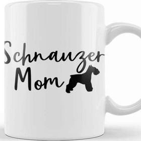 Baskı Dükkanı Worlds Best Schnauzer Mom 01 Beyaz Porselen Kupa Bardak