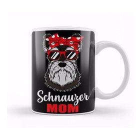 Baskı Dükkanı Worlds Best Schnauzer Mom 02 Beyaz Porselen Kupa Bardak