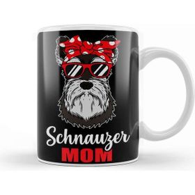 Baskı Dükkanı Worlds Best Schnauzer Mom 02 Beyaz Porselen Kupa Bardak