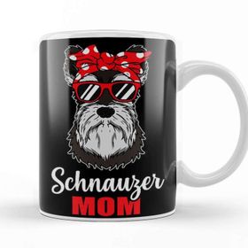 Baskı Dükkanı Worlds Best Schnauzer Mom 02 Beyaz Porselen Kupa Bardak