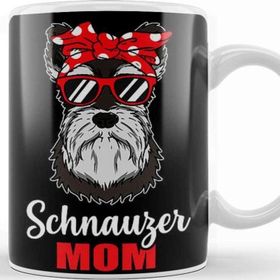 Baskı Dükkanı Worlds Best Schnauzer Mom 02 Beyaz Porselen Kupa Bardak