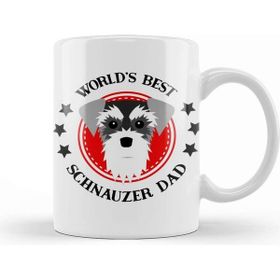 Baskı Dükkanı Worlds Best Schnauzer Mom 03 Beyaz Porselen Kupa Bardak
